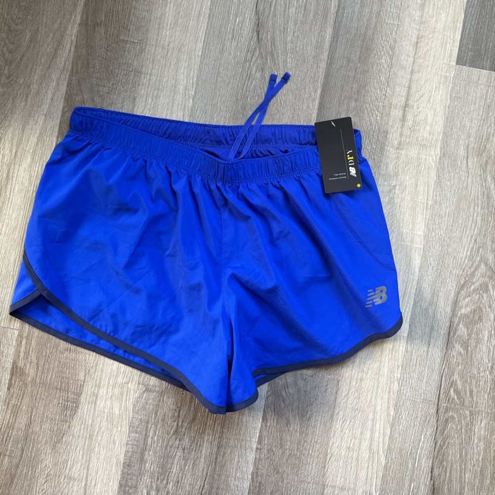 New Balance Blue Athletic Shorts with Logo
